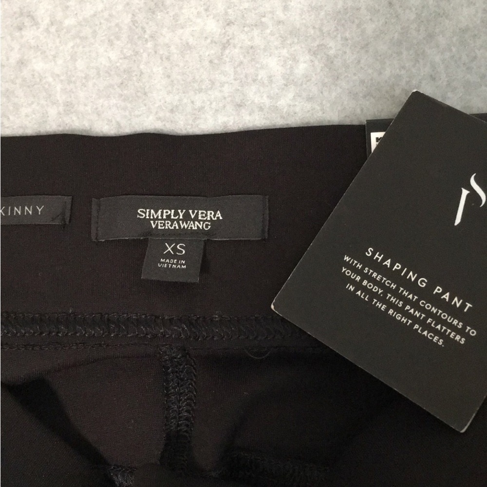 Simply Vera Shaping Skinny Pants Size Xsmall Office Minimalist Preppy Black - Picture 3 of 11
